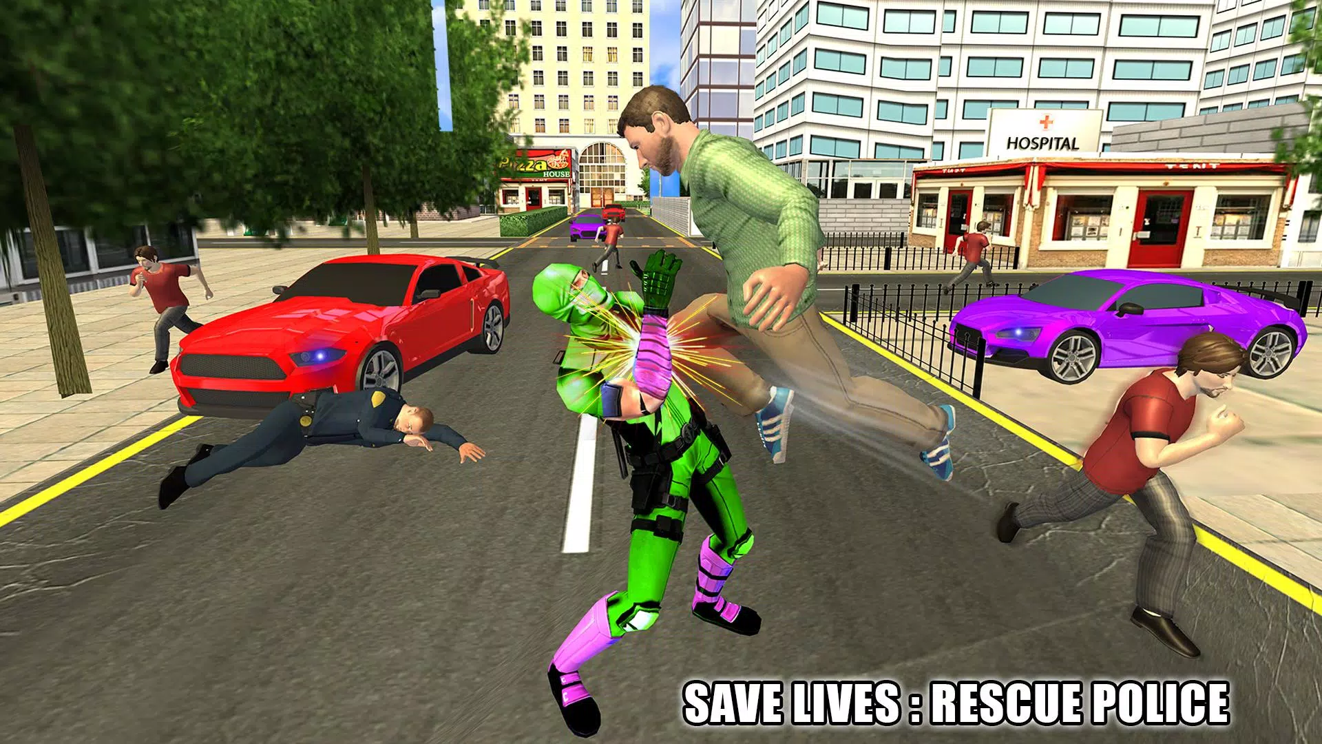 Flying Ninja Hero Crime Chase ภาพหน้าจอ 2