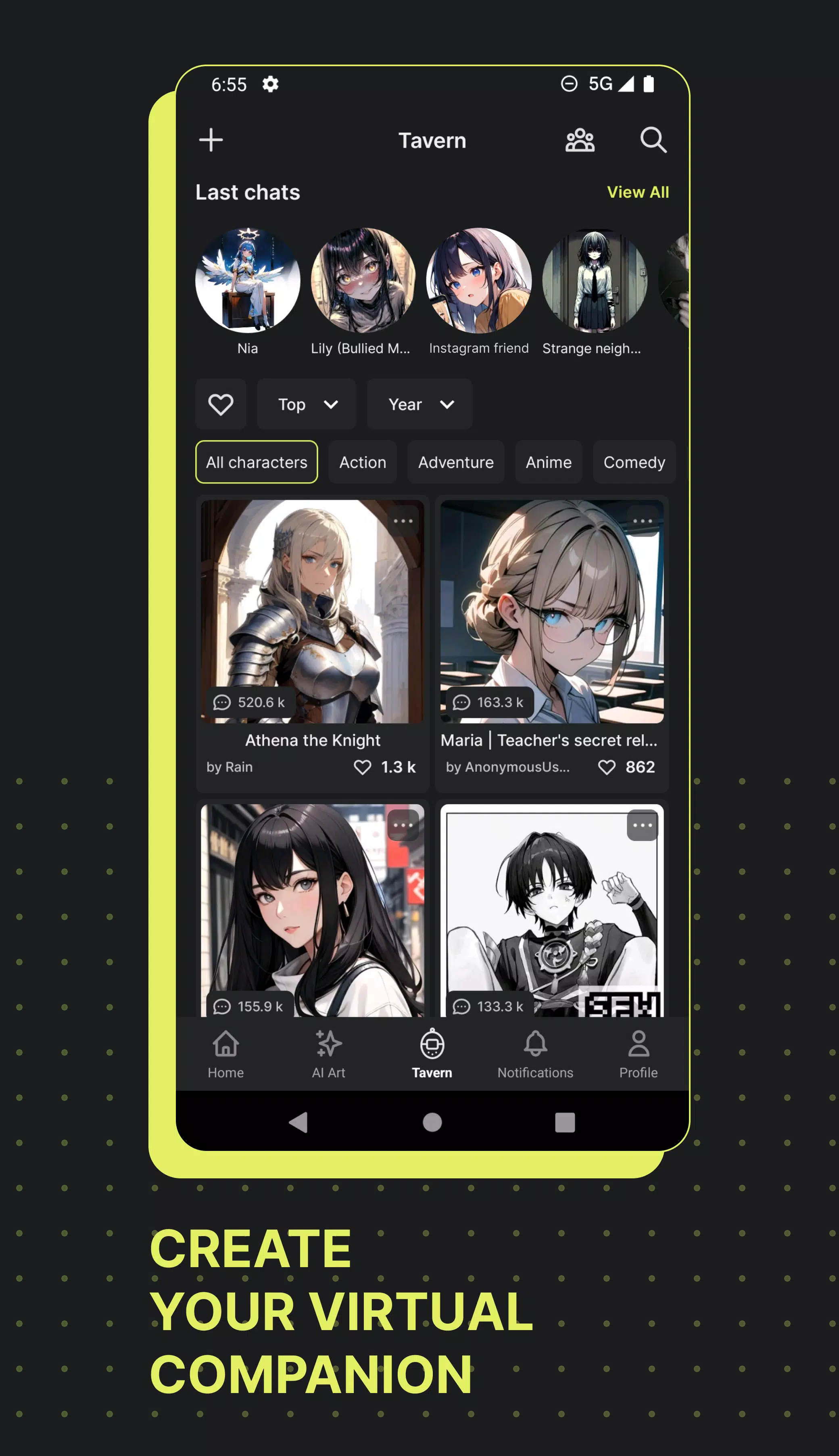 Moescape - AI Character Chat Скриншот 0