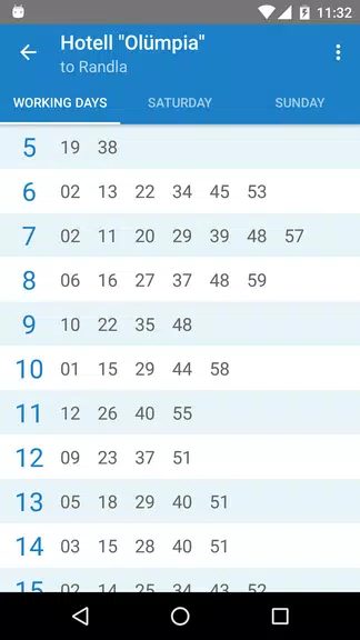 Schermata Tallinn Transport - timetables 2