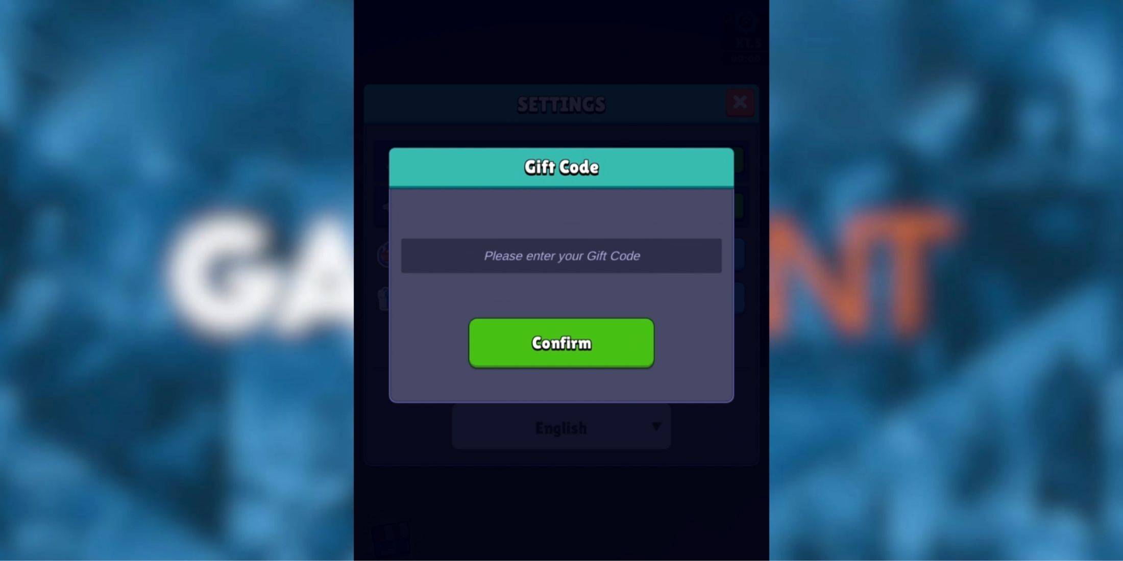 Image: Redeem Code Menu